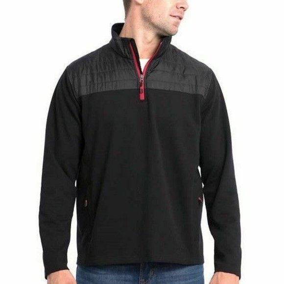 Men's Eddie Bauer Lightweight Mixed Media 1/4 Zip - Picture 4 of 6